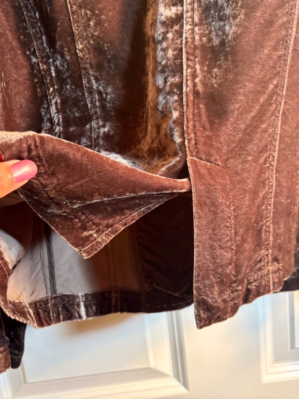J. Jill Crushed Velvet Shimmery Blazer - Picture 7 of 9